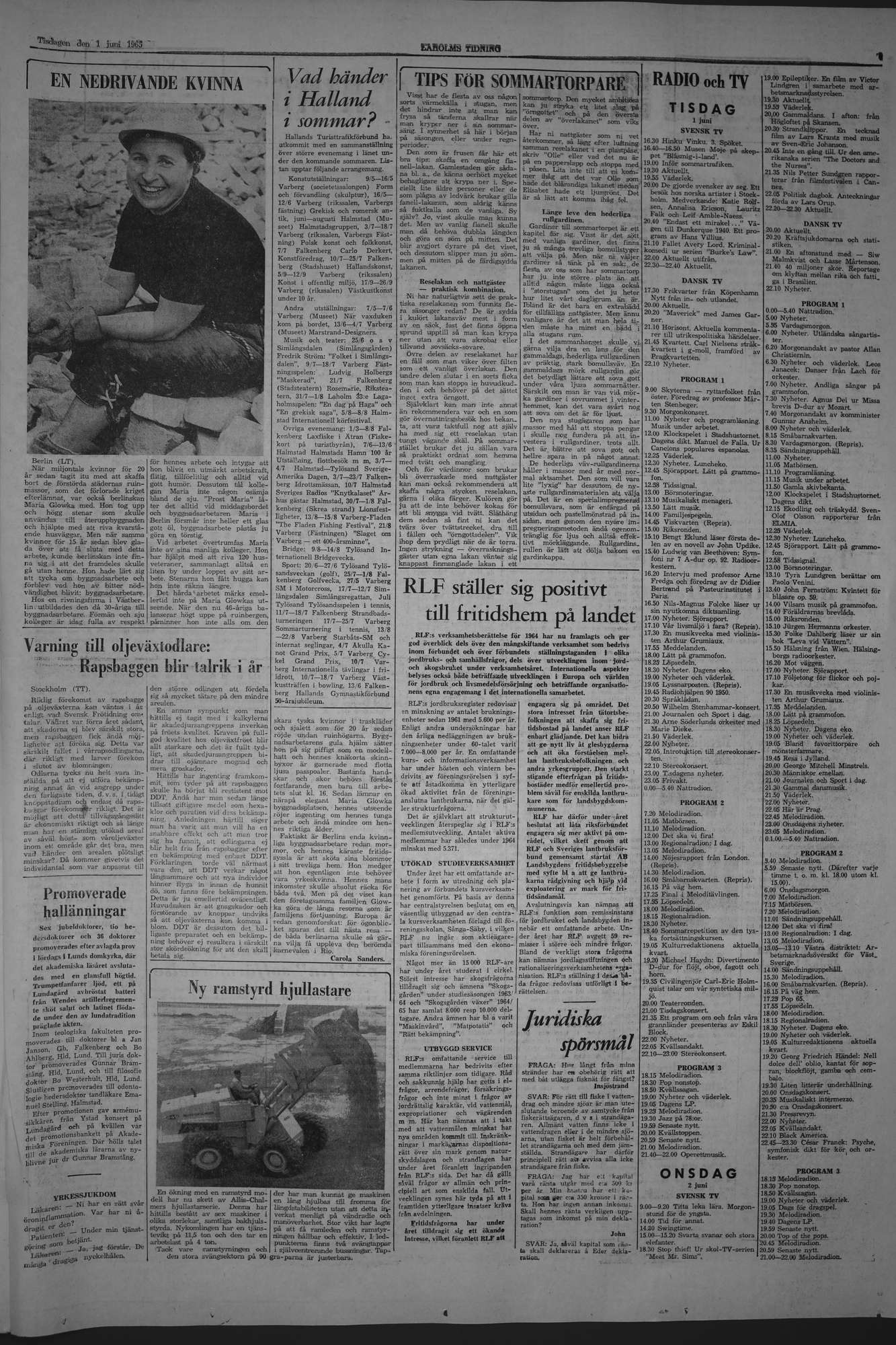 Laholms Tidning Tisdag 1 juni 1965, sida 7
