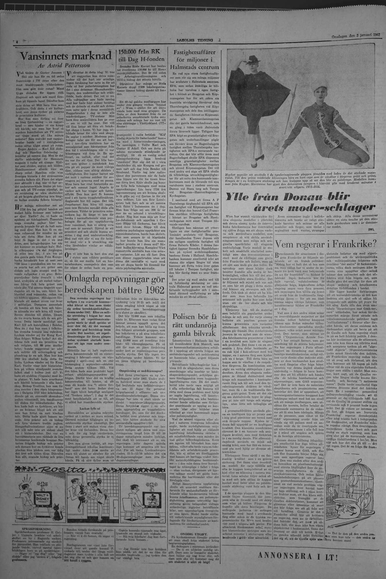 Laholms Tidning Onsdag 3 januari 1962, sida 4