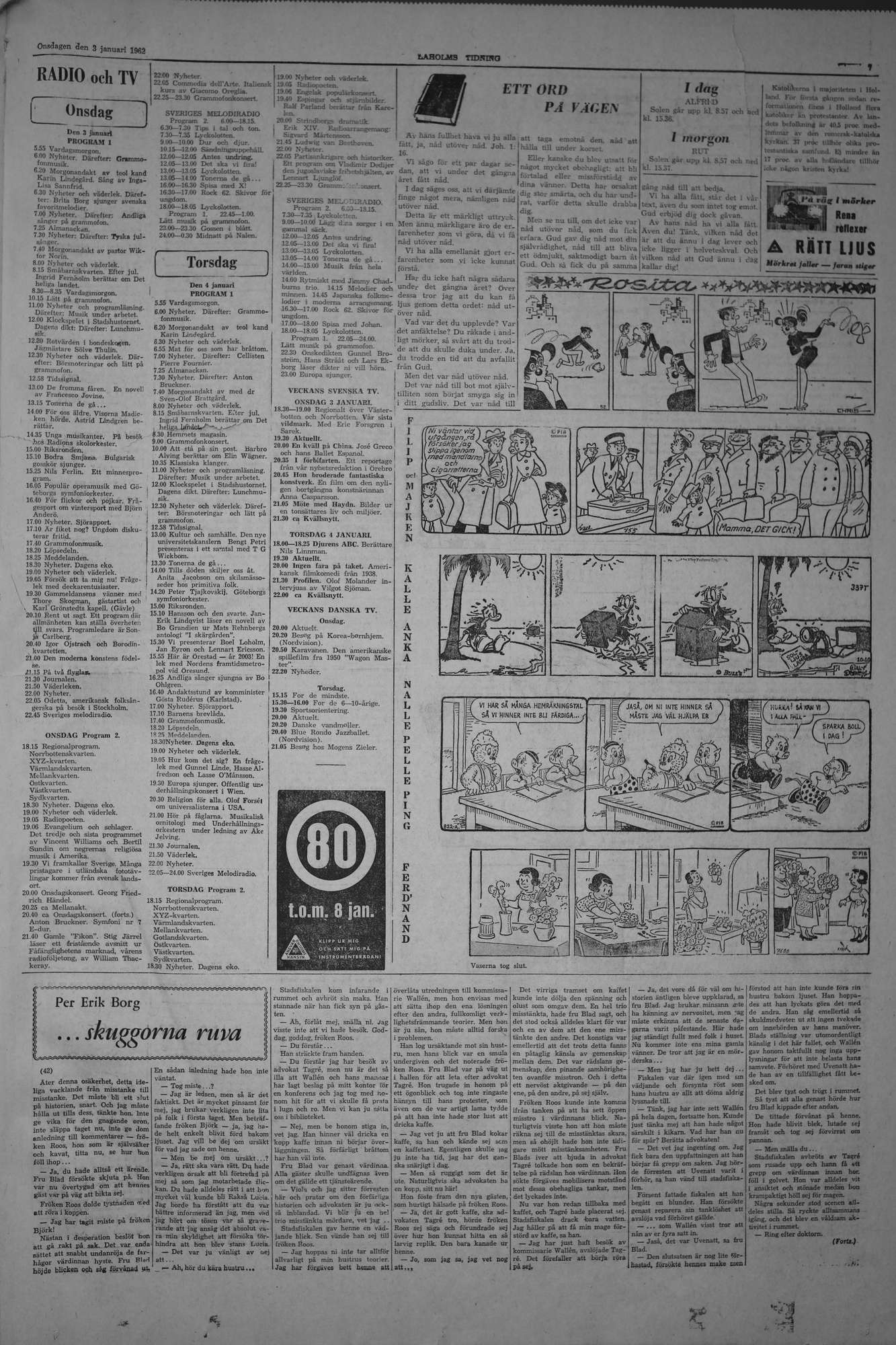 Laholms Tidning Onsdag 3 januari 1962, sida 7