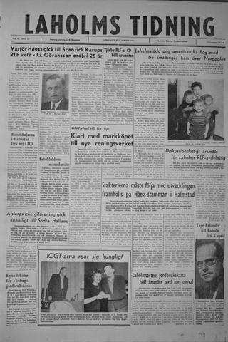 Förstasidan, Lördag 3 mars 1962