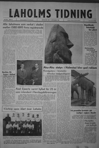 Förstasidan, Måndag 3 september 1962