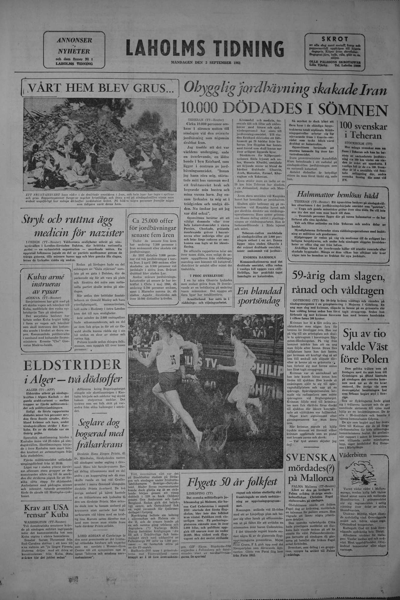 Laholms Tidning Måndag 3 september 1962, sida 8