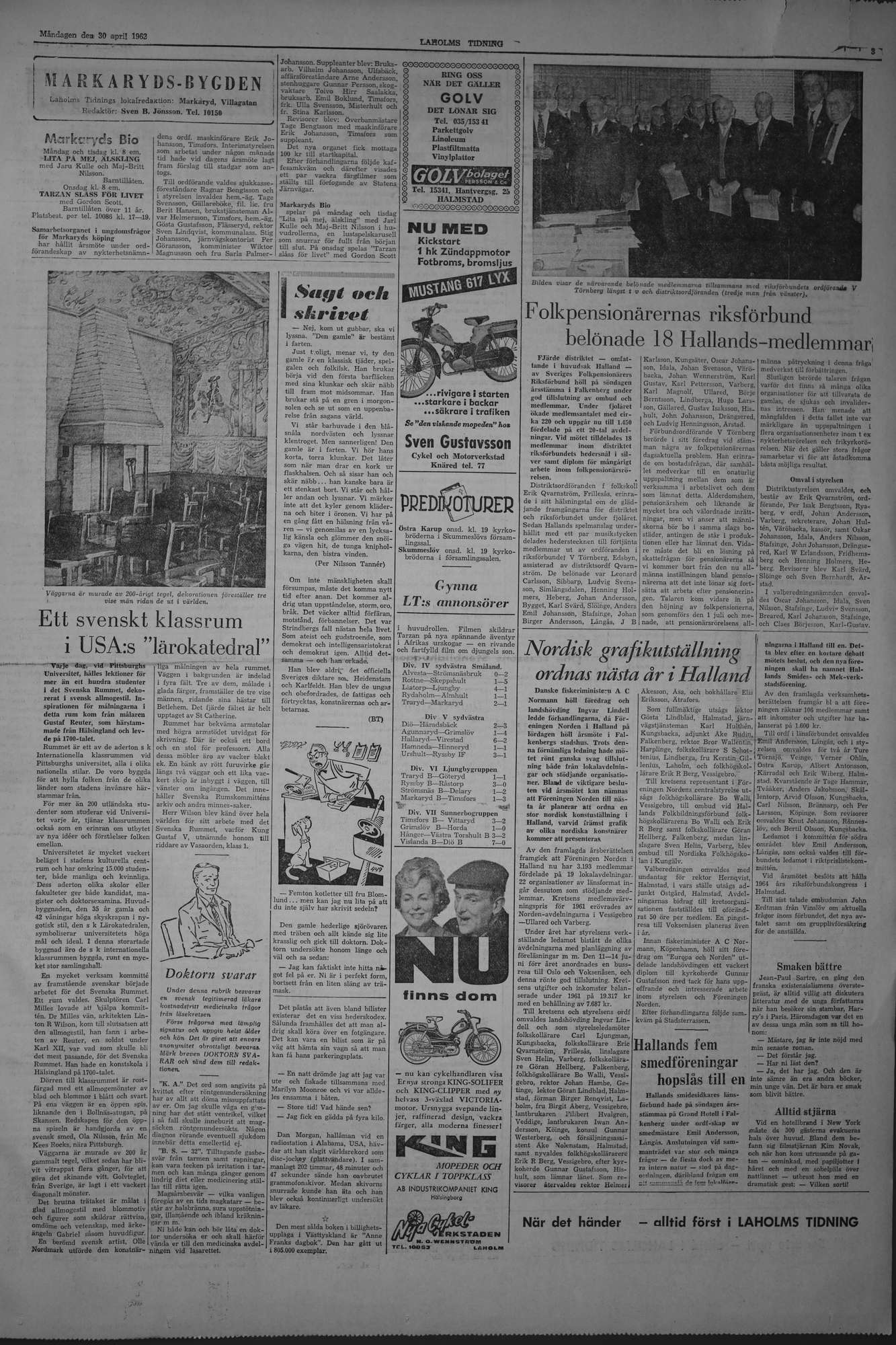 Laholms Tidning Måndag 30 april 1962, sida 3