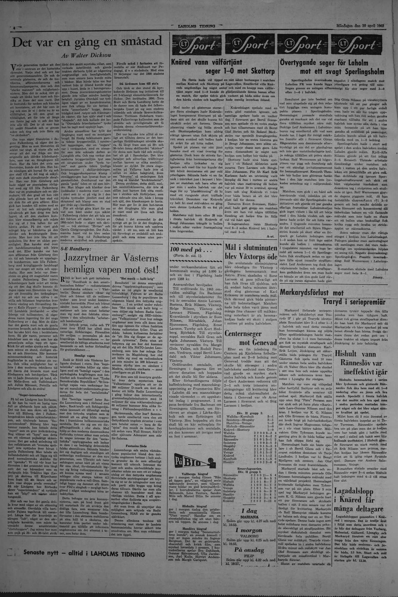 Laholms Tidning Måndag 30 april 1962, sida 4