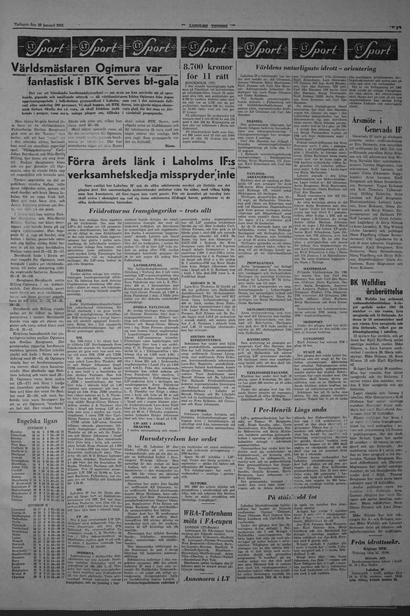 Laholms Tidning Tisdag 30 januari 1962, sida 5