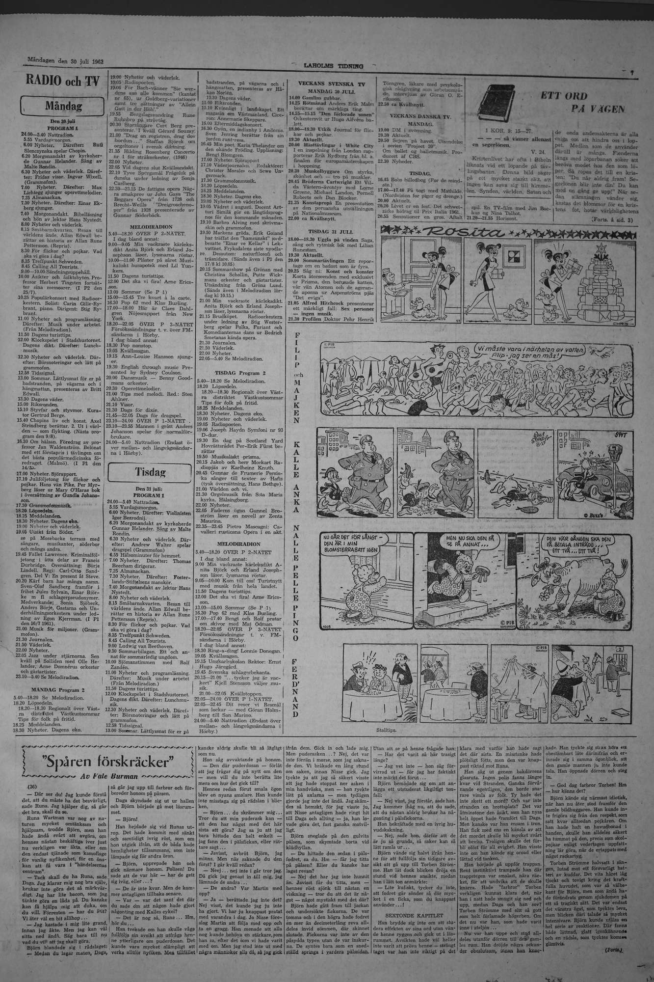 Laholms Tidning Måndag 30 juli 1962, sida 7