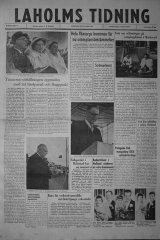 Förstasidan, Lördag 30 juni 1962