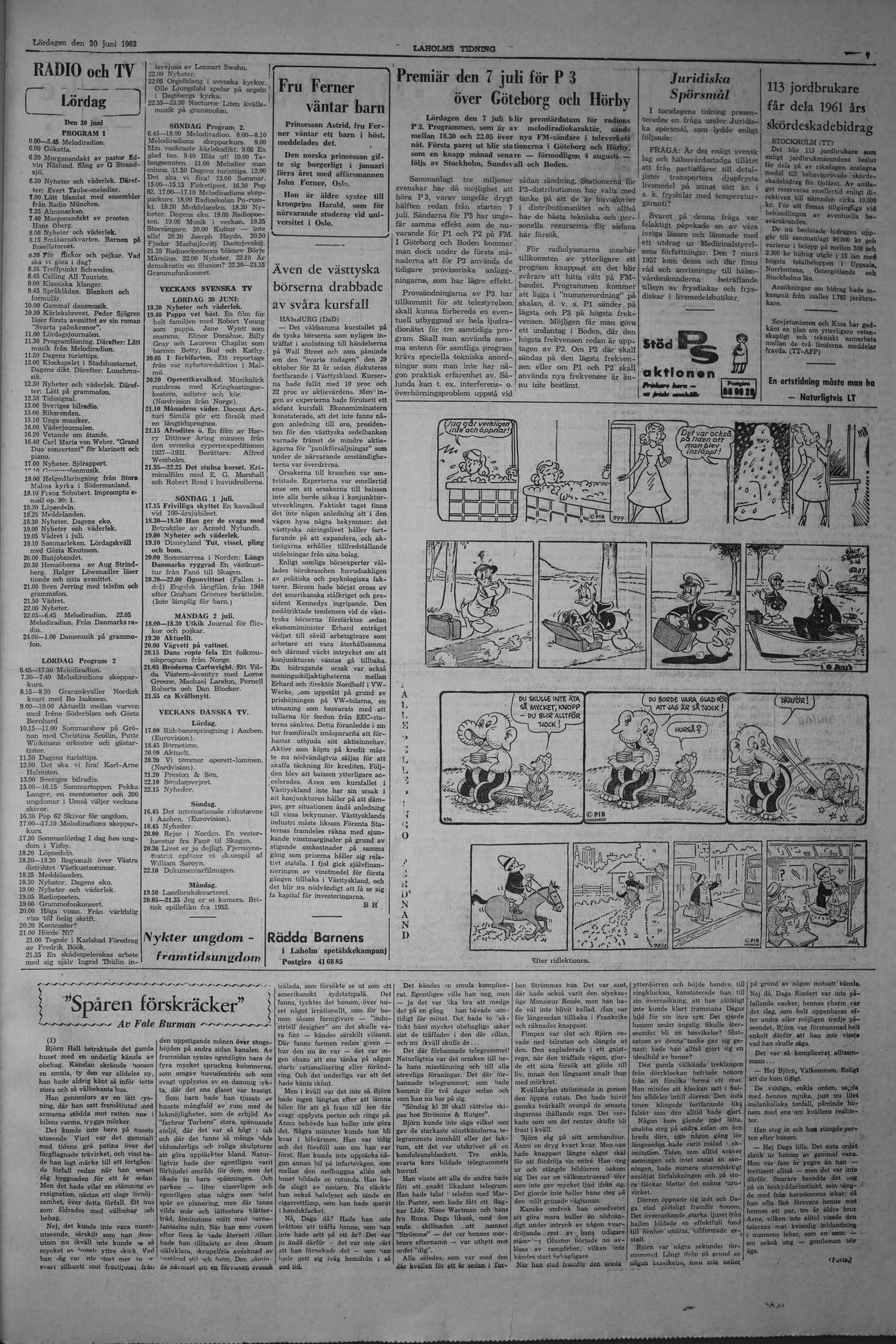 Laholms Tidning Lördag 30 juni 1962, sida 7