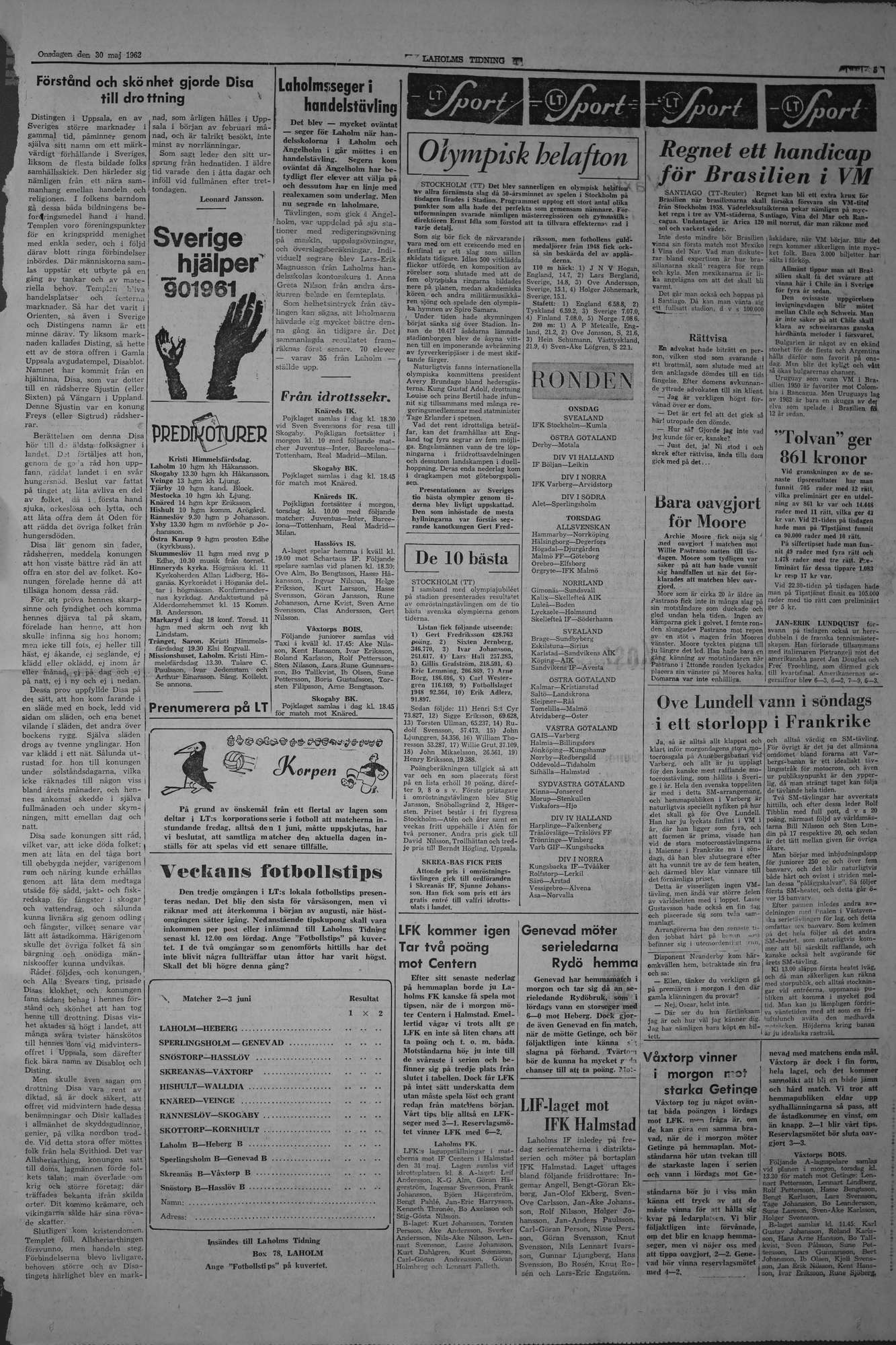 Laholms Tidning Onsdag 30 maj 1962, sida 5