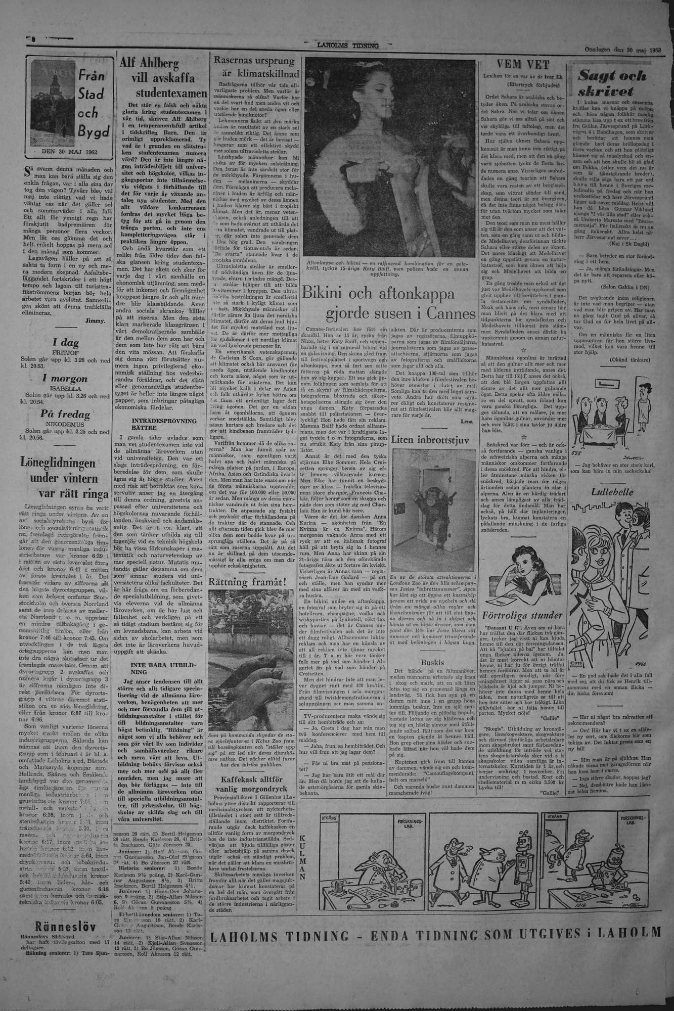 Laholms Tidning Onsdag 30 maj 1962, sida 6