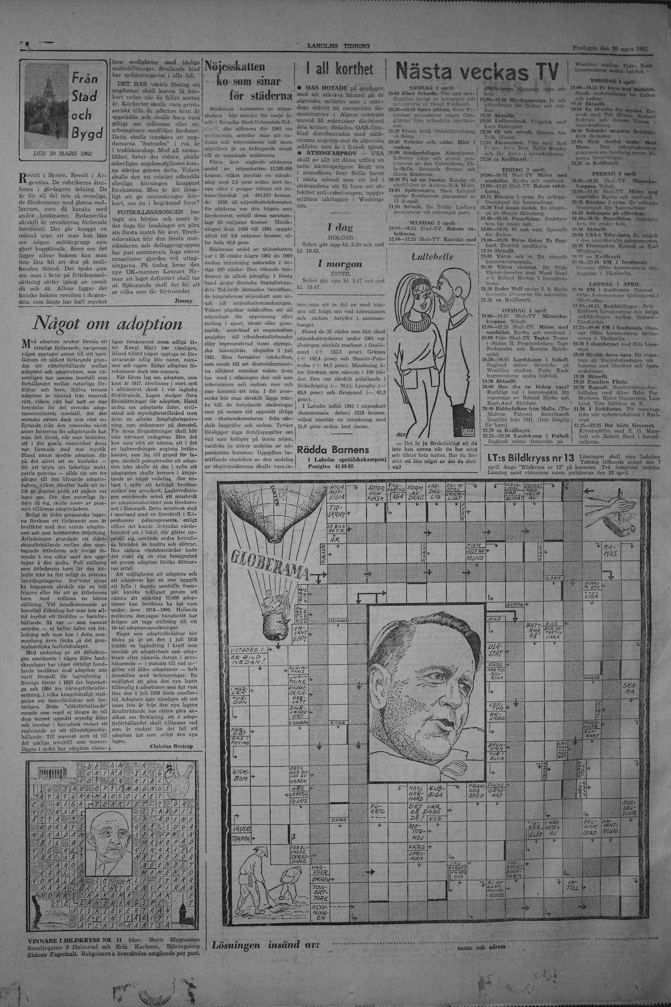 Laholms Tidning Fredag 30 mars 1962, sida 6