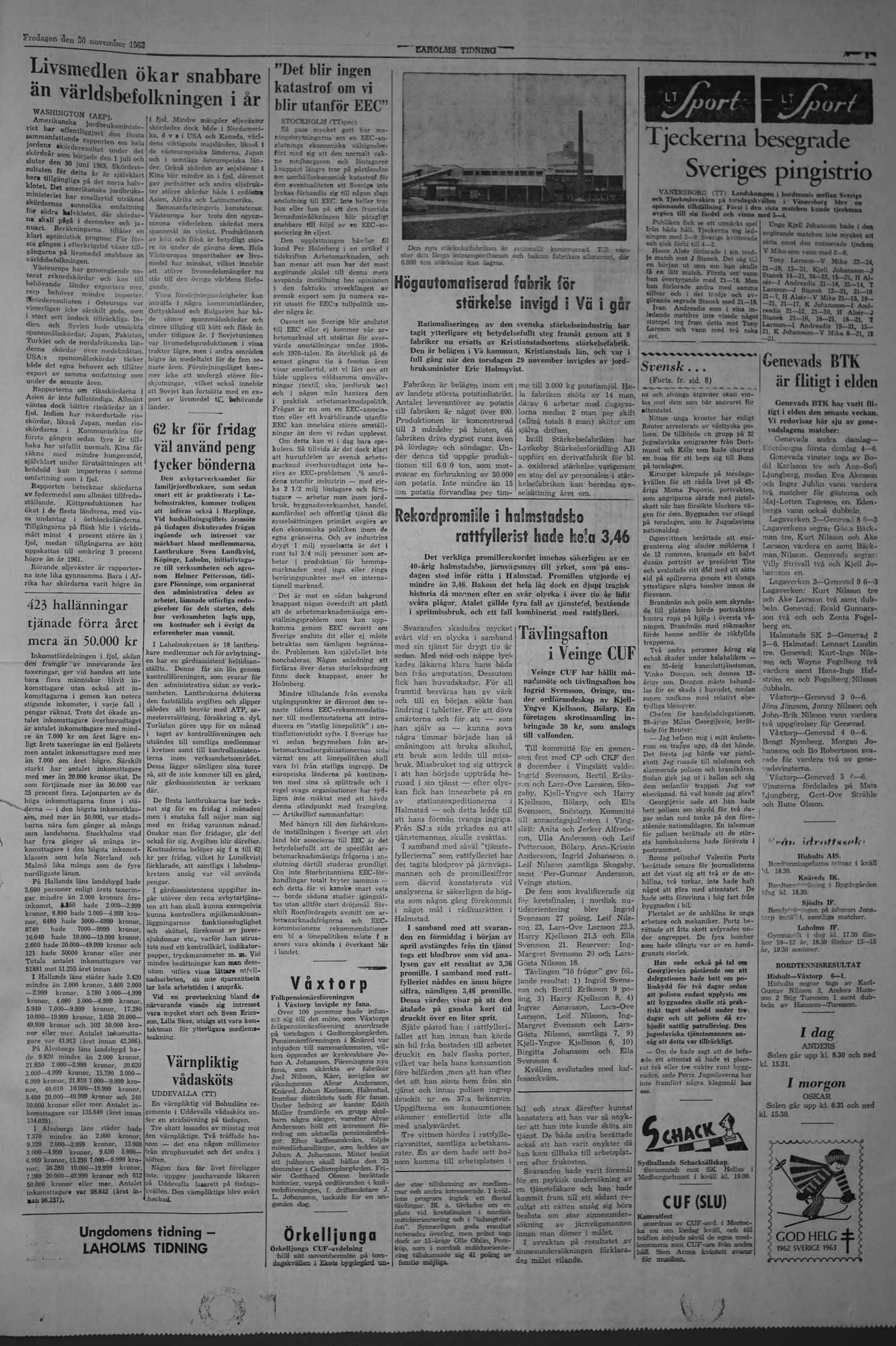 Laholms Tidning Fredag 30 november 1962, sida 5