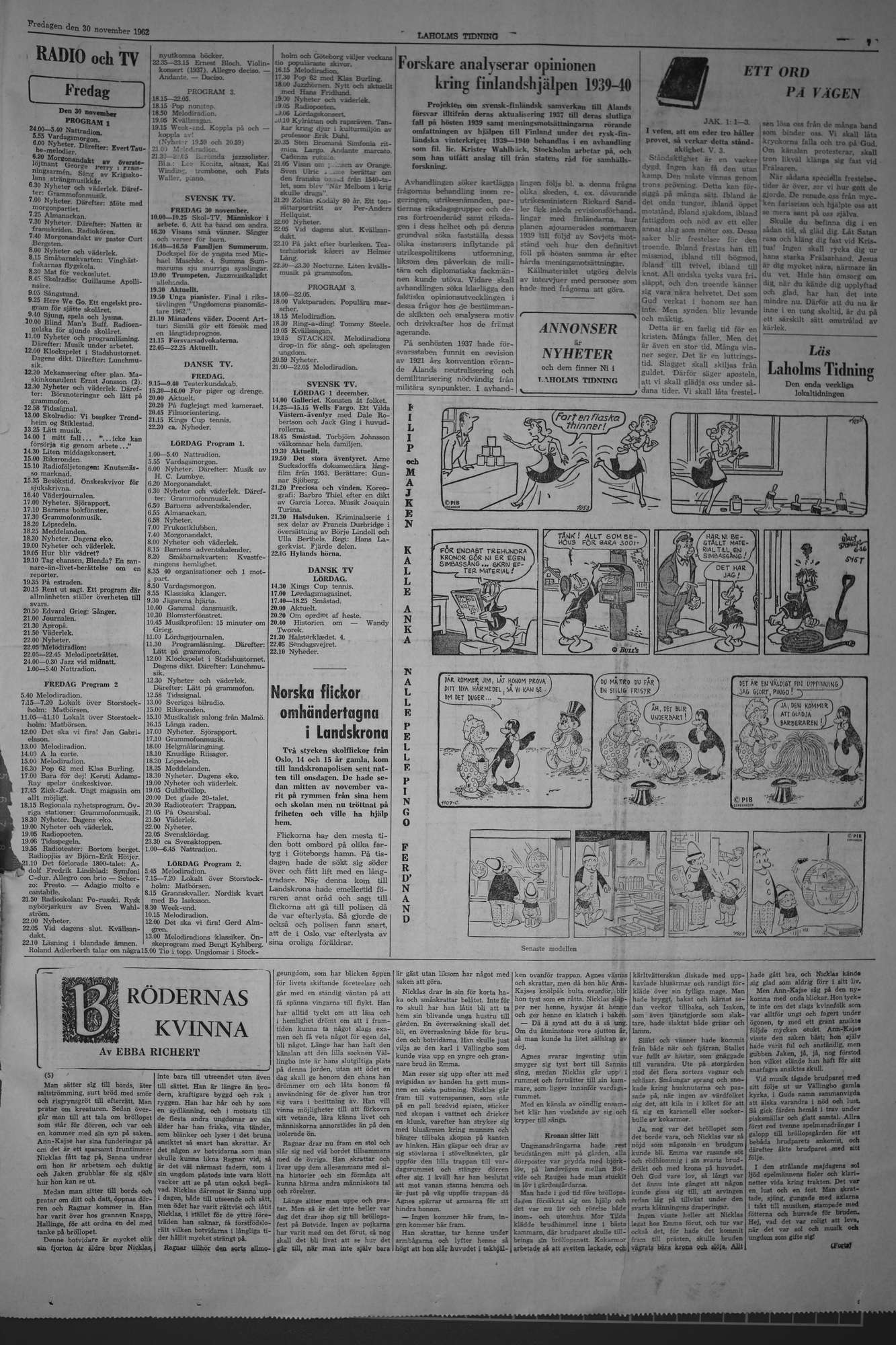 Laholms Tidning Fredag 30 november 1962, sida 7