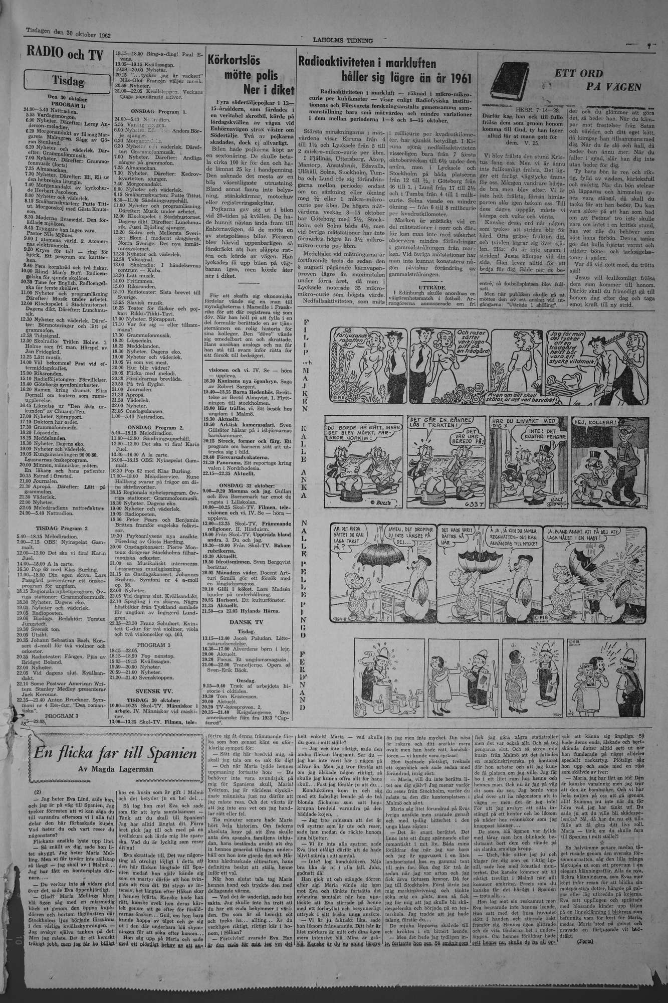 Laholms Tidning Tisdag 30 oktober 1962, sida 7