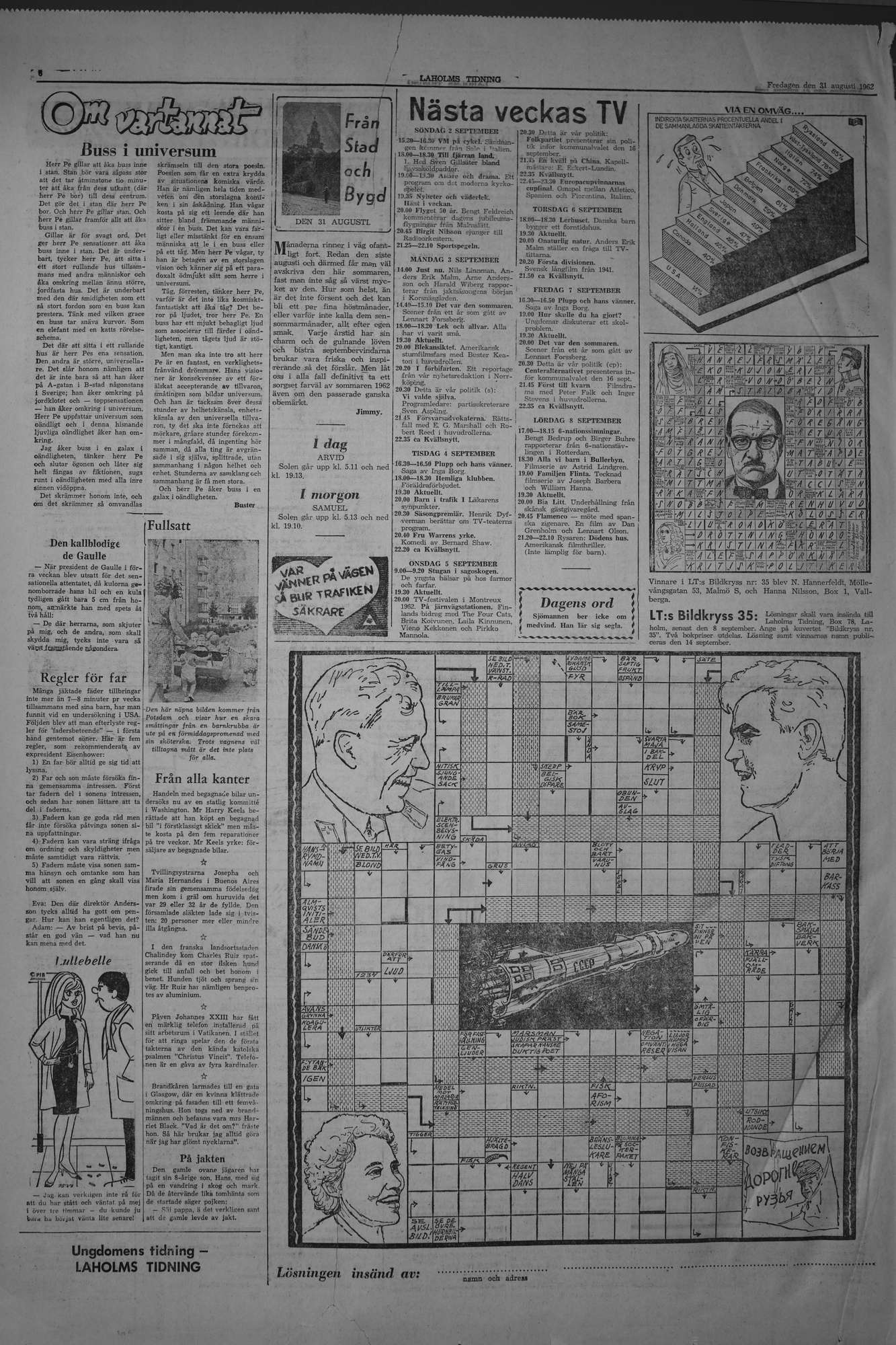 Laholms Tidning Fredag 31 augusti 1962, sida 6