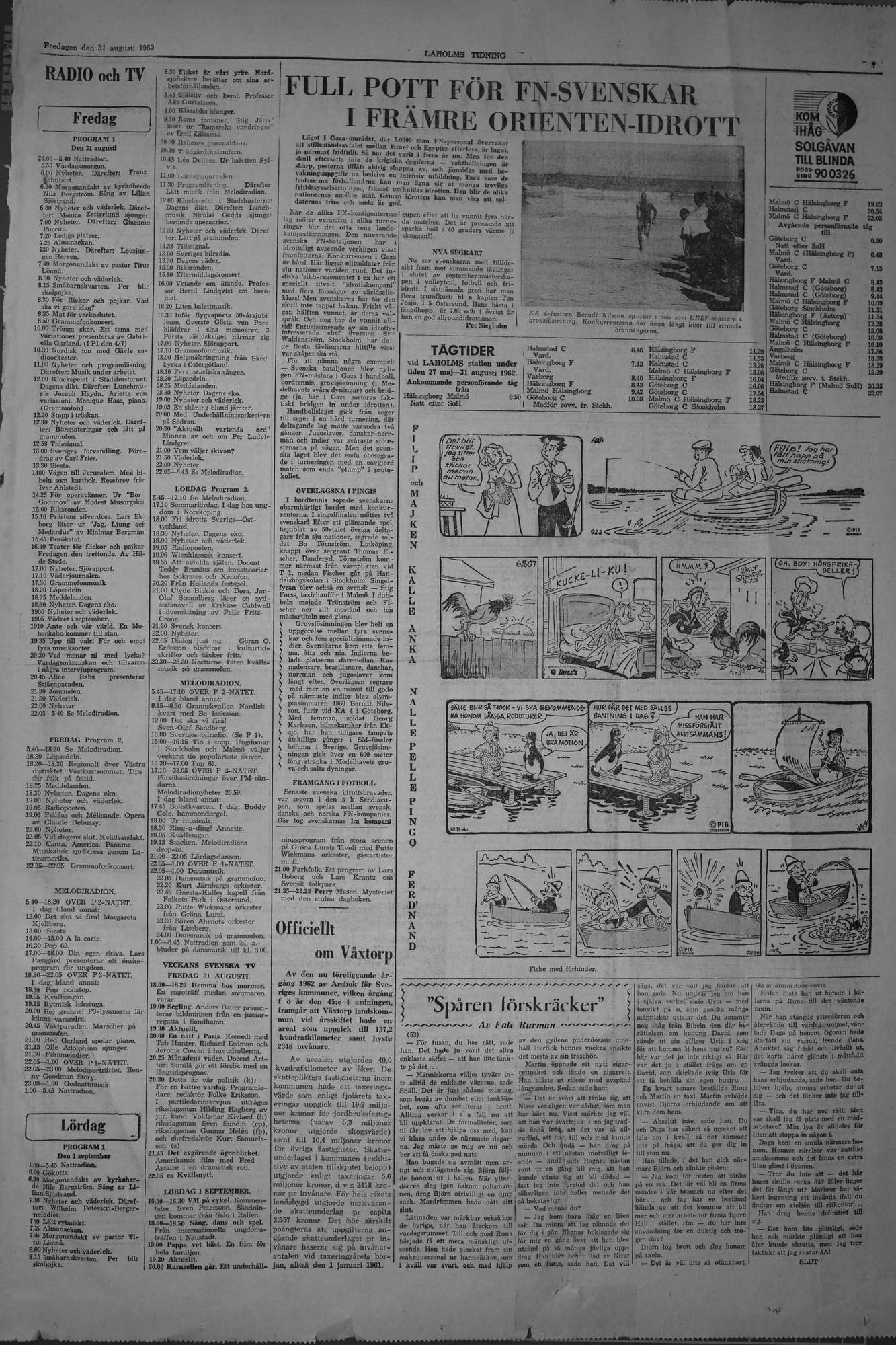Laholms Tidning Fredag 31 augusti 1962, sida 7