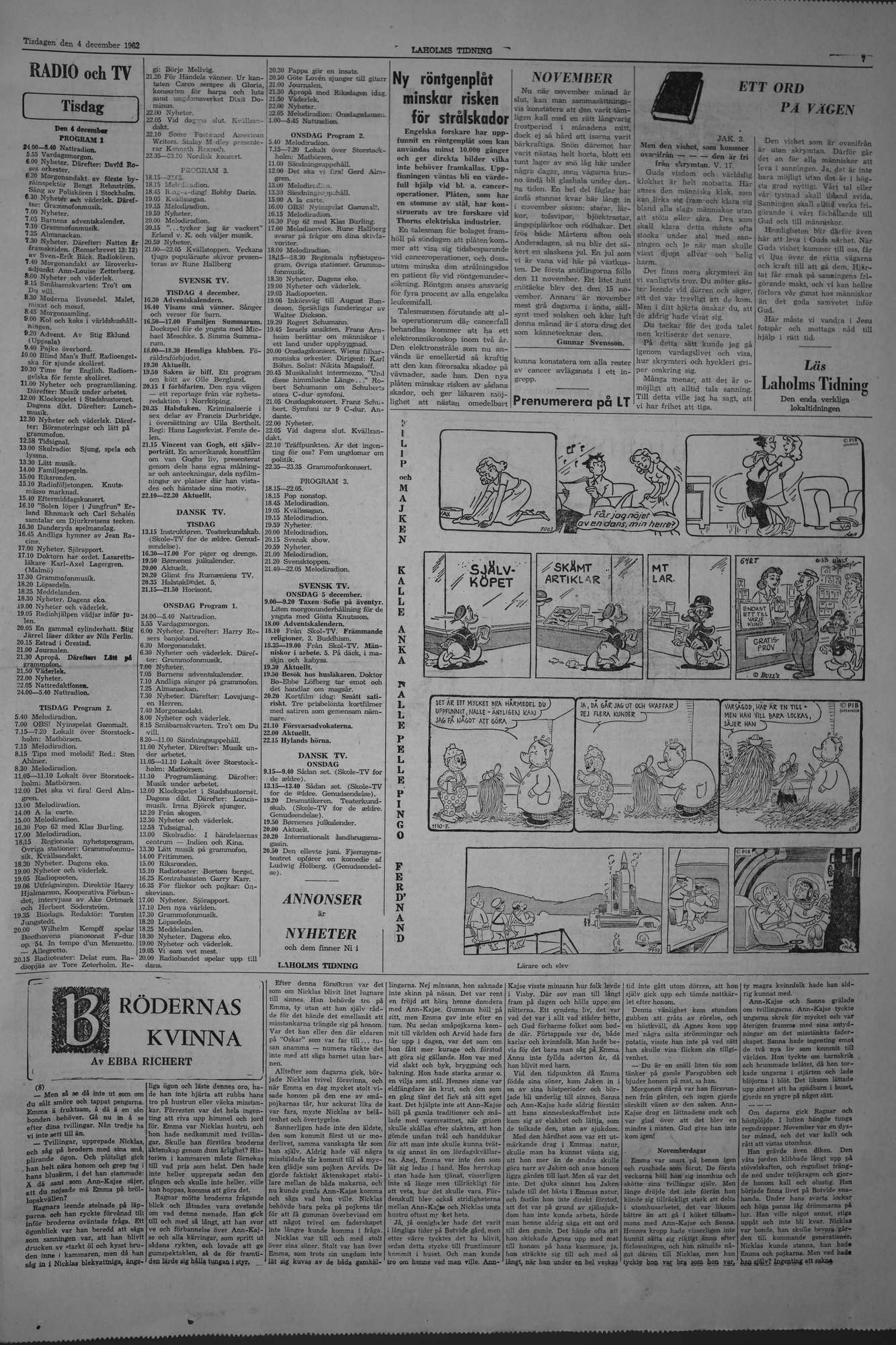 Laholms Tidning Tisdag 4 december 1962, sida 7