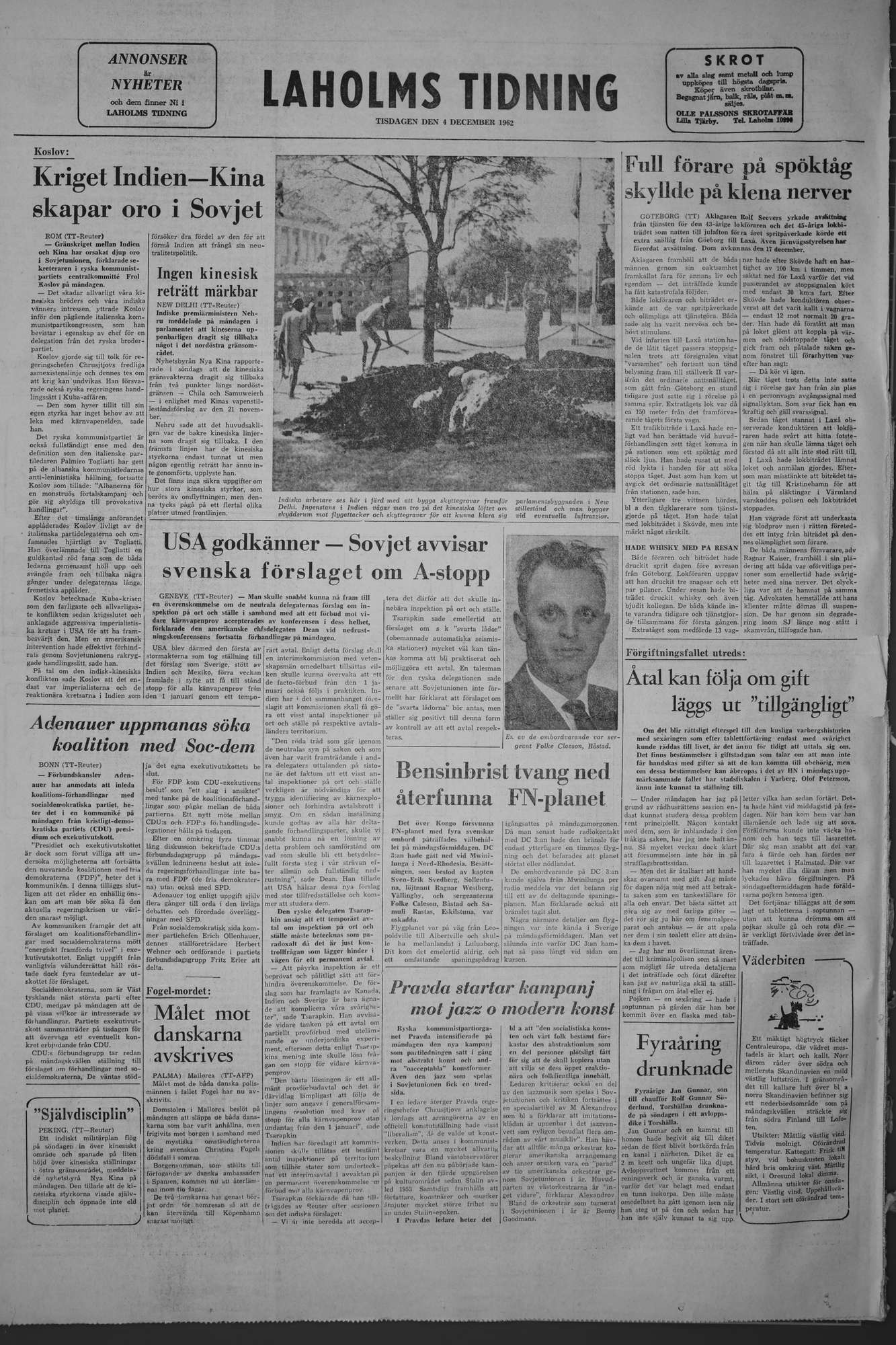 Laholms Tidning Tisdag 4 december 1962, sida 8
