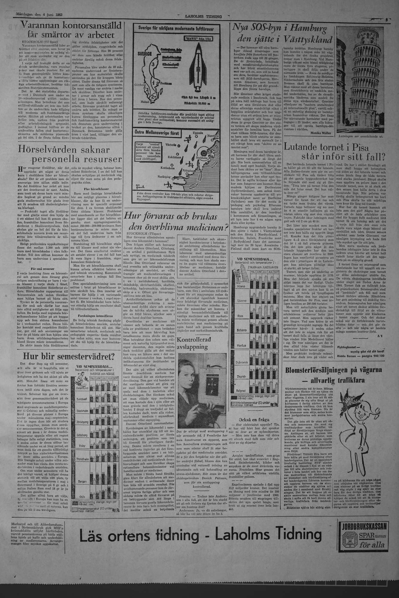 Laholms Tidning Måndag 4 juni 1962, sida 3