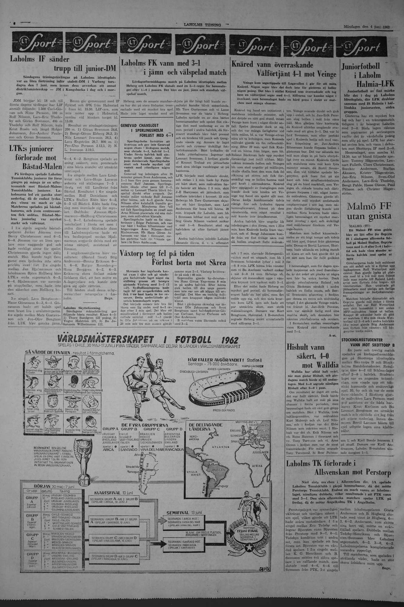 Laholms Tidning Måndag 4 juni 1962, sida 4