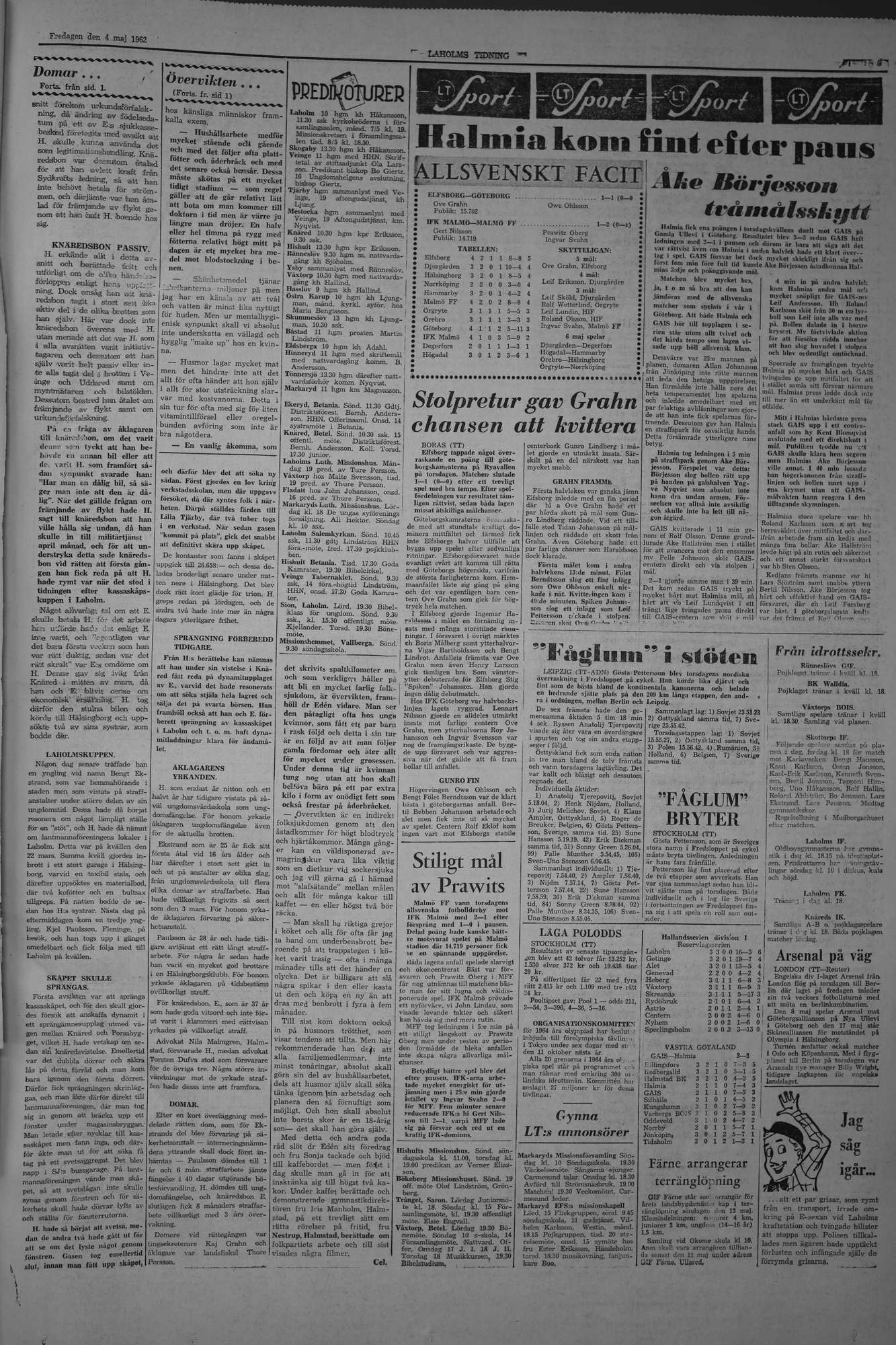 Laholms Tidning Fredag 4 maj 1962, sida 5