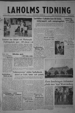 Förstasidan, Torsdag 4 oktober 1962