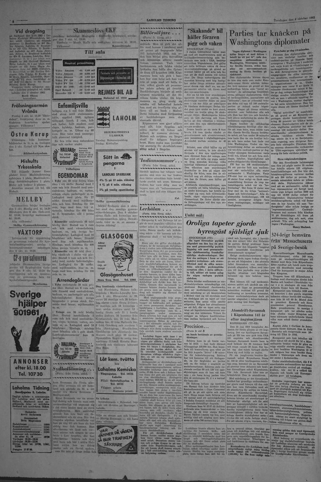 Laholms Tidning Torsdag 4 oktober 1962, sida 2