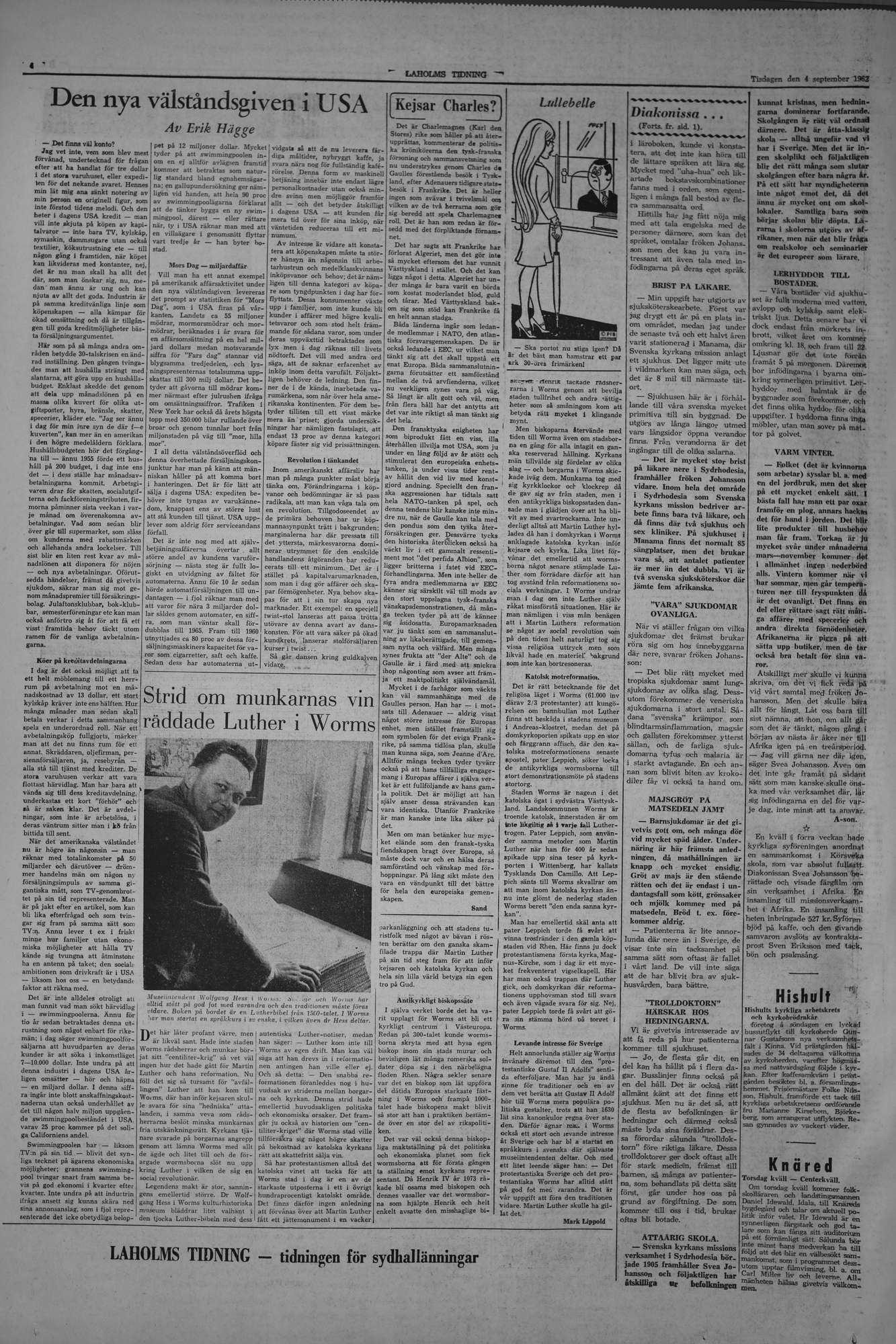 Laholms Tidning Tisdag 4 september 1962, sida 4