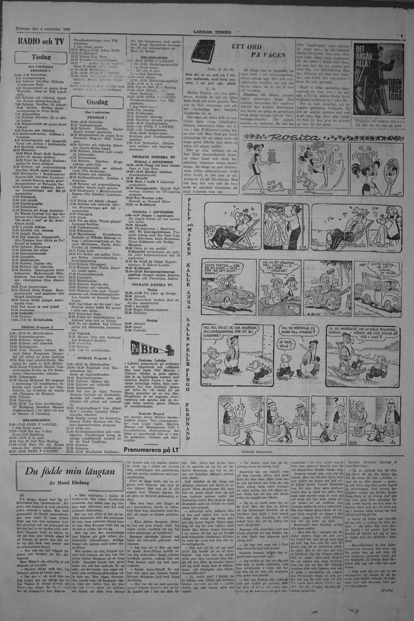 Laholms Tidning Tisdag 4 september 1962, sida 7