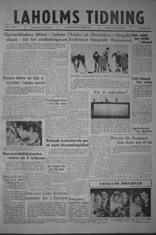 Förstasidan, Fredag 5 januari 1962