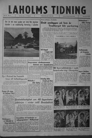 Förstasidan, Torsdag 5 juli 1962