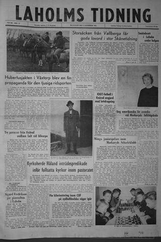 Förstasidan, Måndag 5 november 1962