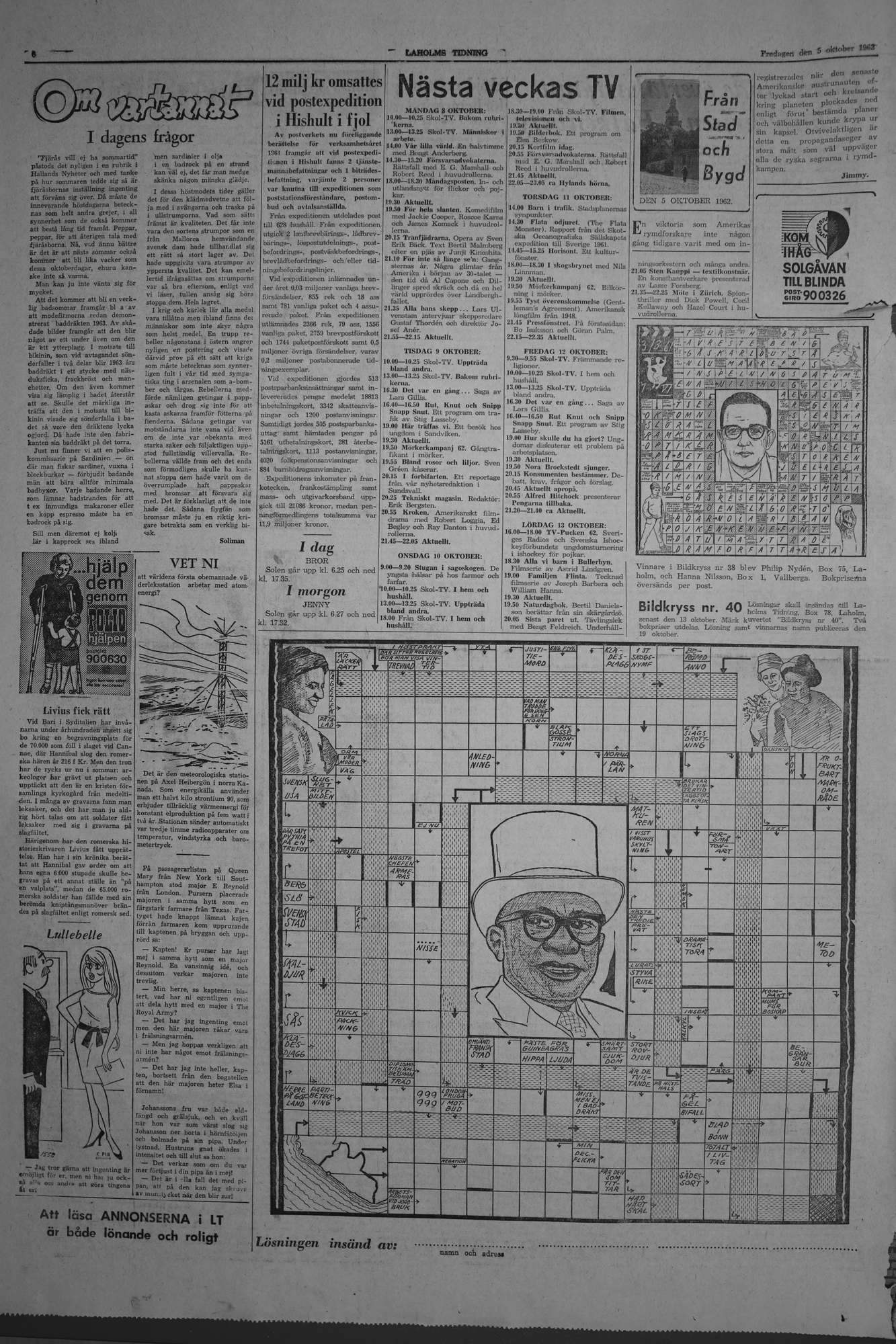 Laholms Tidning Fredag 5 oktober 1962, sida 6