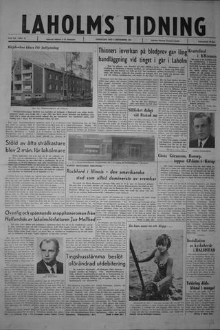 Förstasidan, Onsdag 5 september 1962