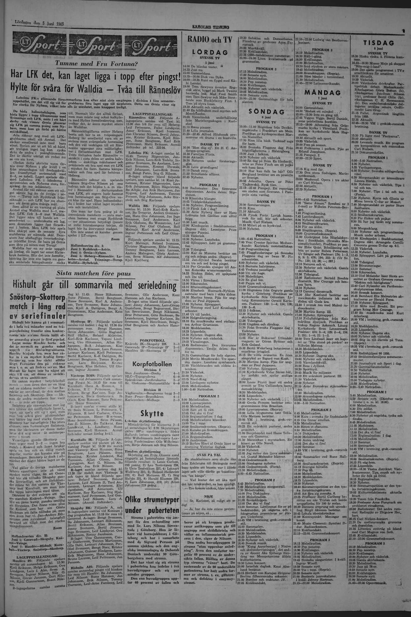 Laholms Tidning Lördag 5 juni 1965, sida 7