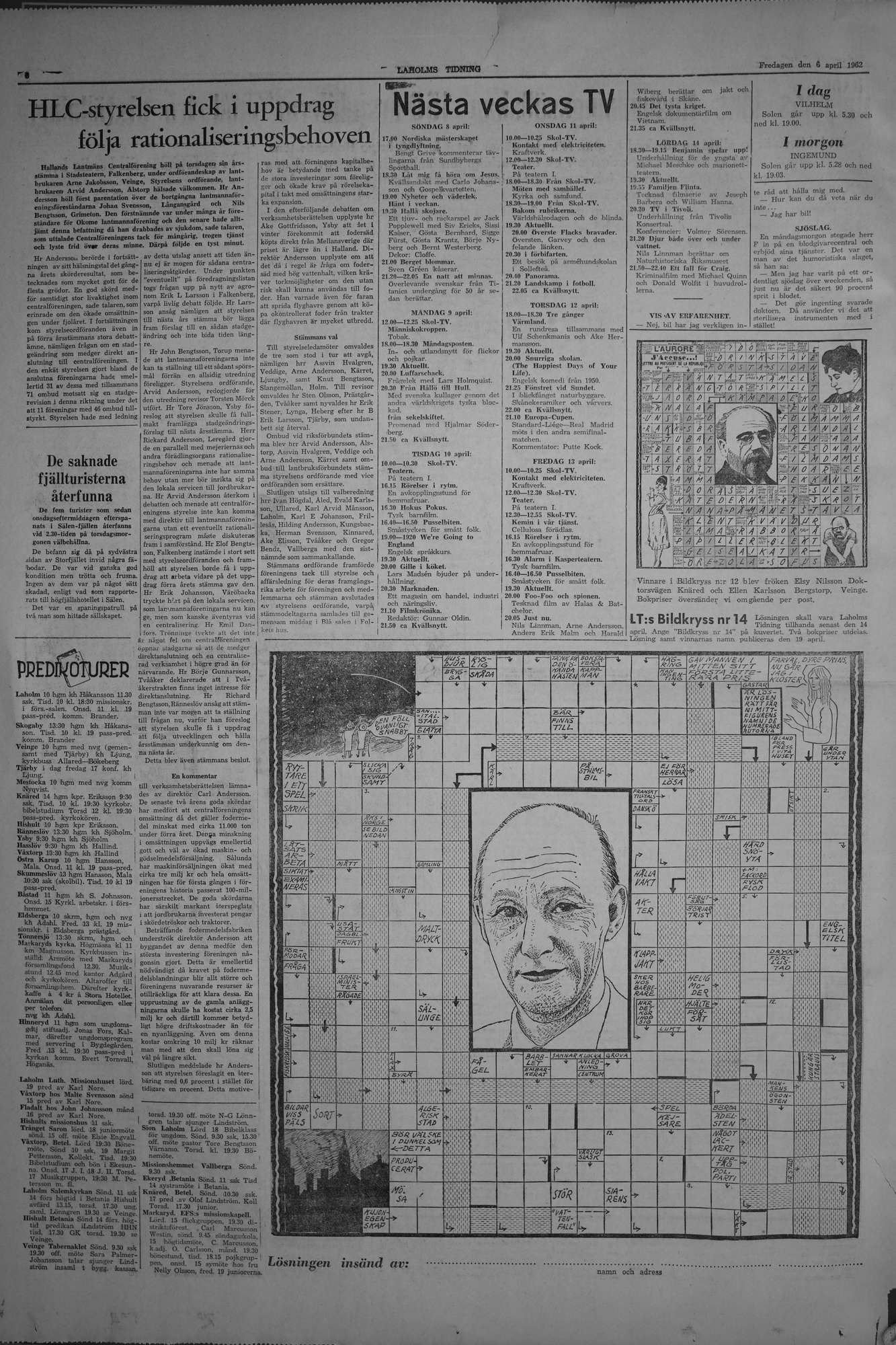 Laholms Tidning Fredag 6 april 1962, sida 6