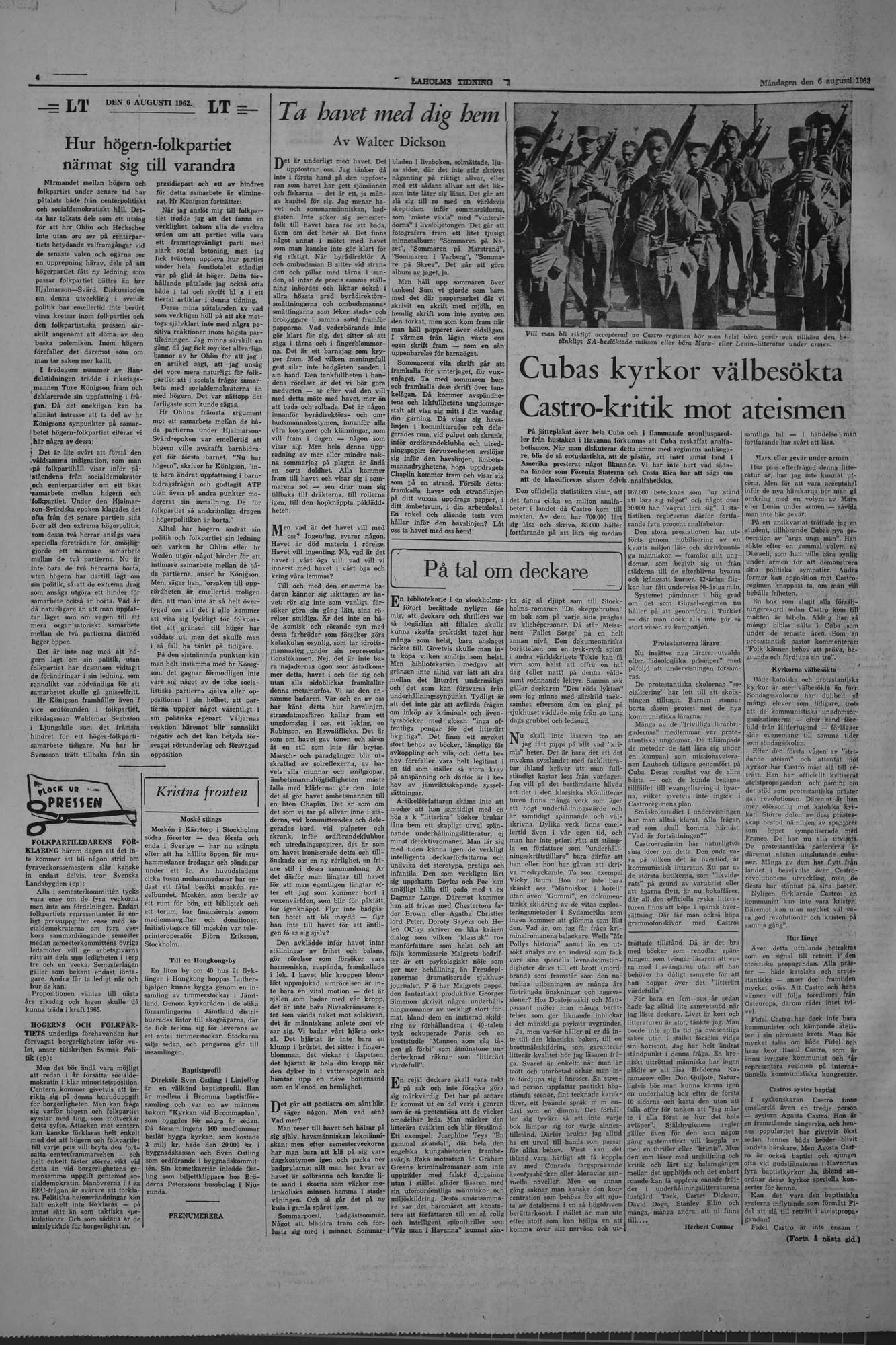 Laholms Tidning Måndag 6 augusti 1962, sida 4