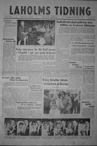 Förstasidan, Tisdag 6 februari 1962