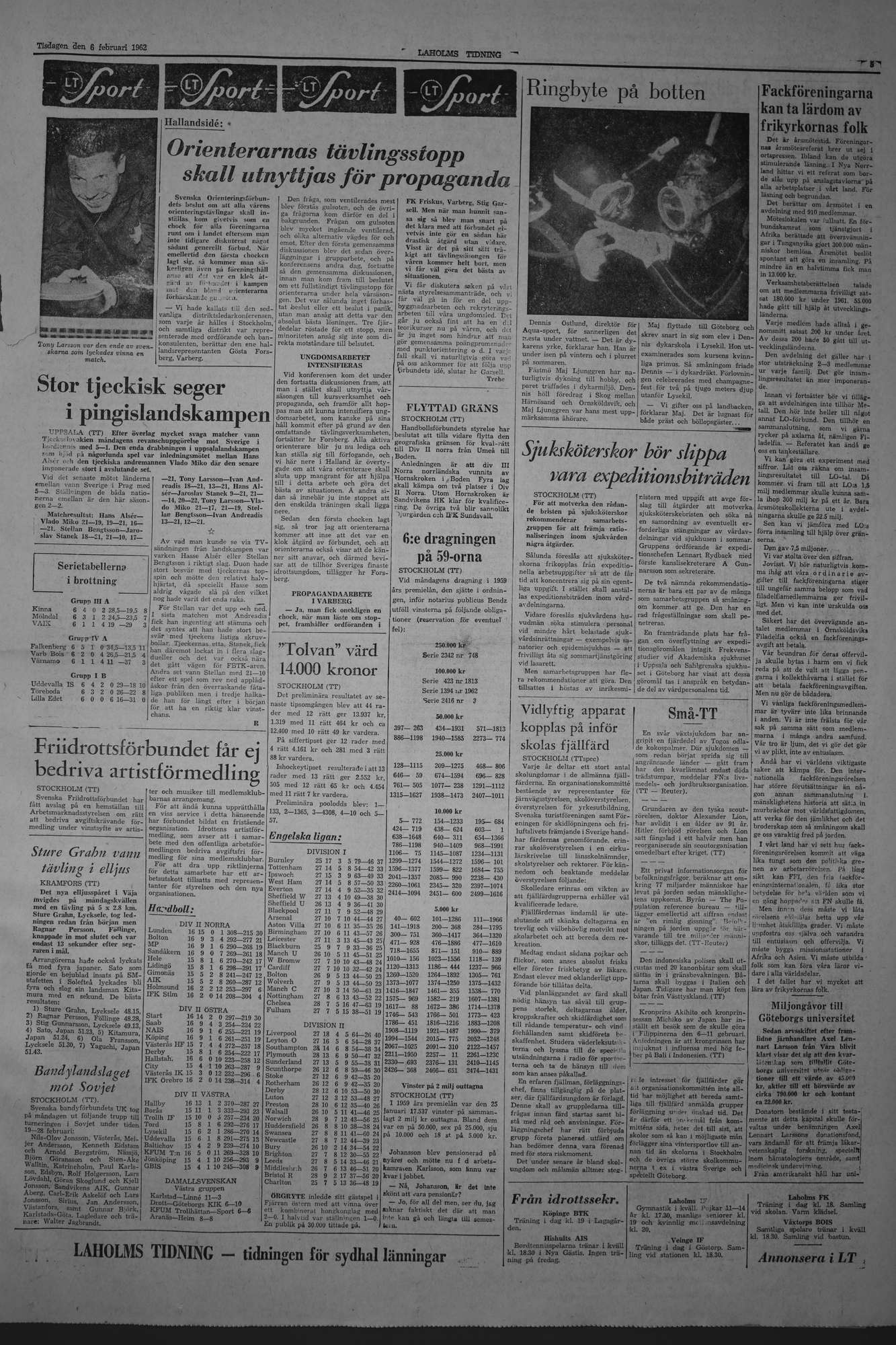 Laholms Tidning Tisdag 6 februari 1962, sida 5