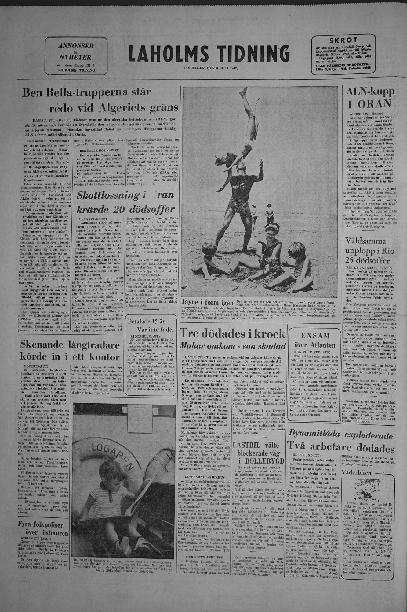 Laholms Tidning Fredag 6 juli 1962, sida 8