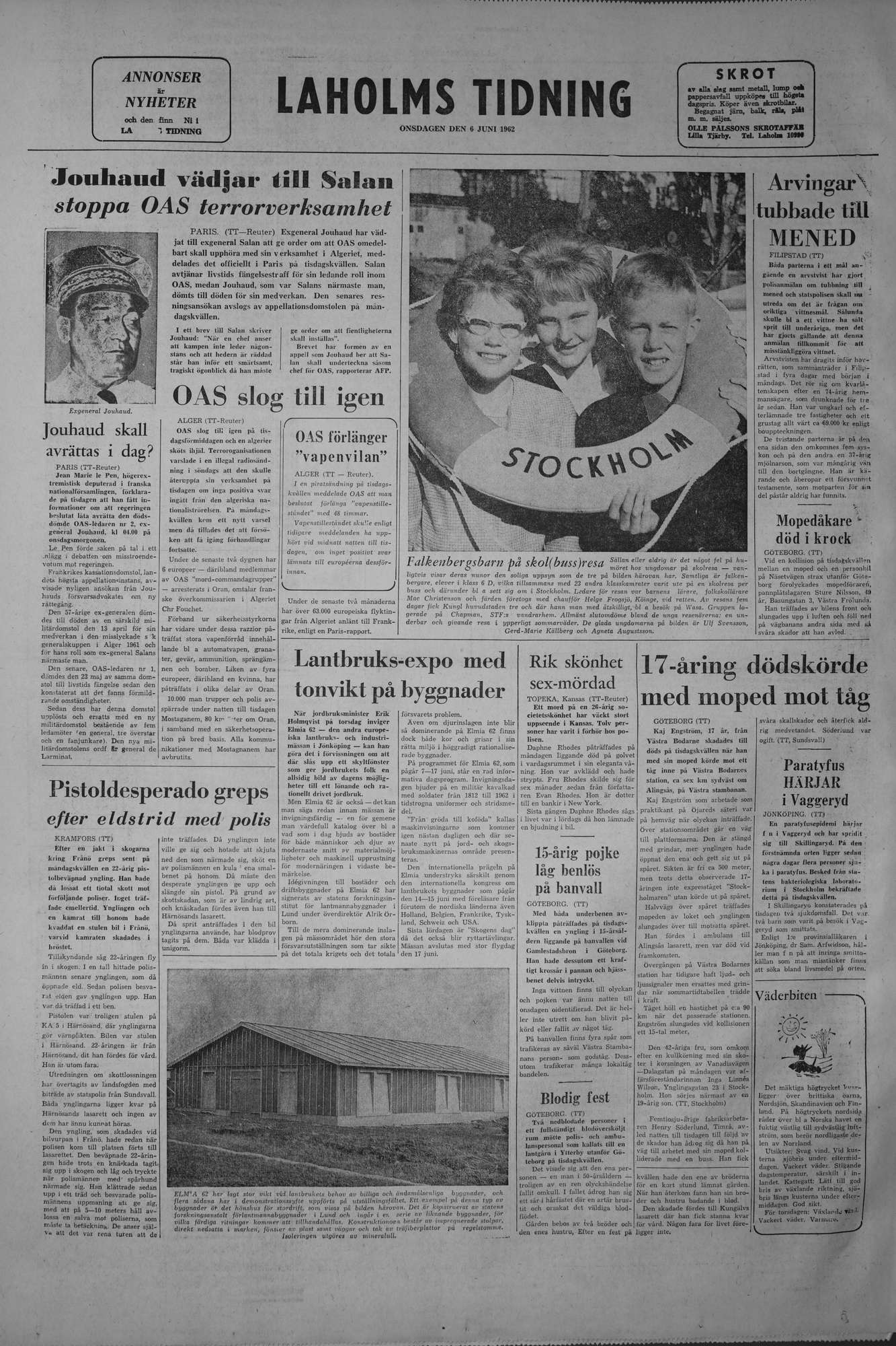 Laholms Tidning Onsdag 6 juni 1962, sida 8