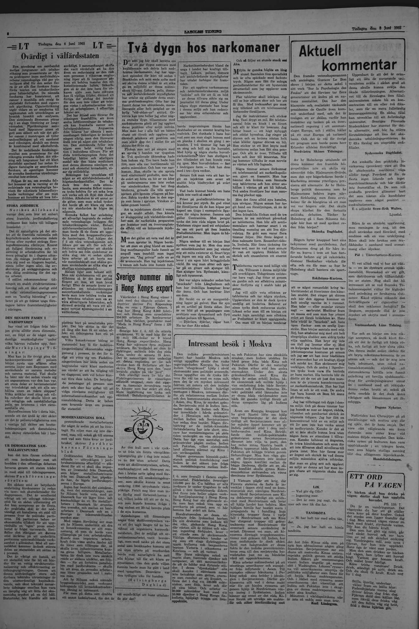 Laholms Tidning Tisdag 8 juni 1965, sida 4