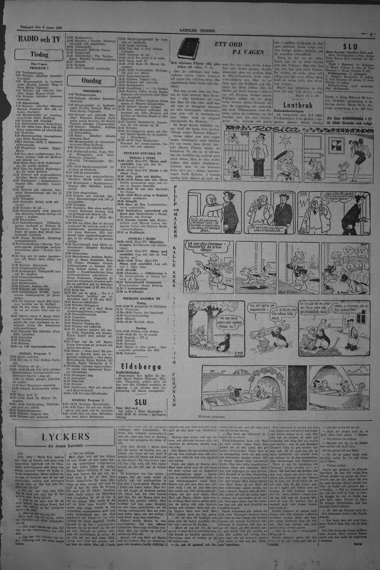 Laholms Tidning Tisdag 6 mars 1962, sida 7