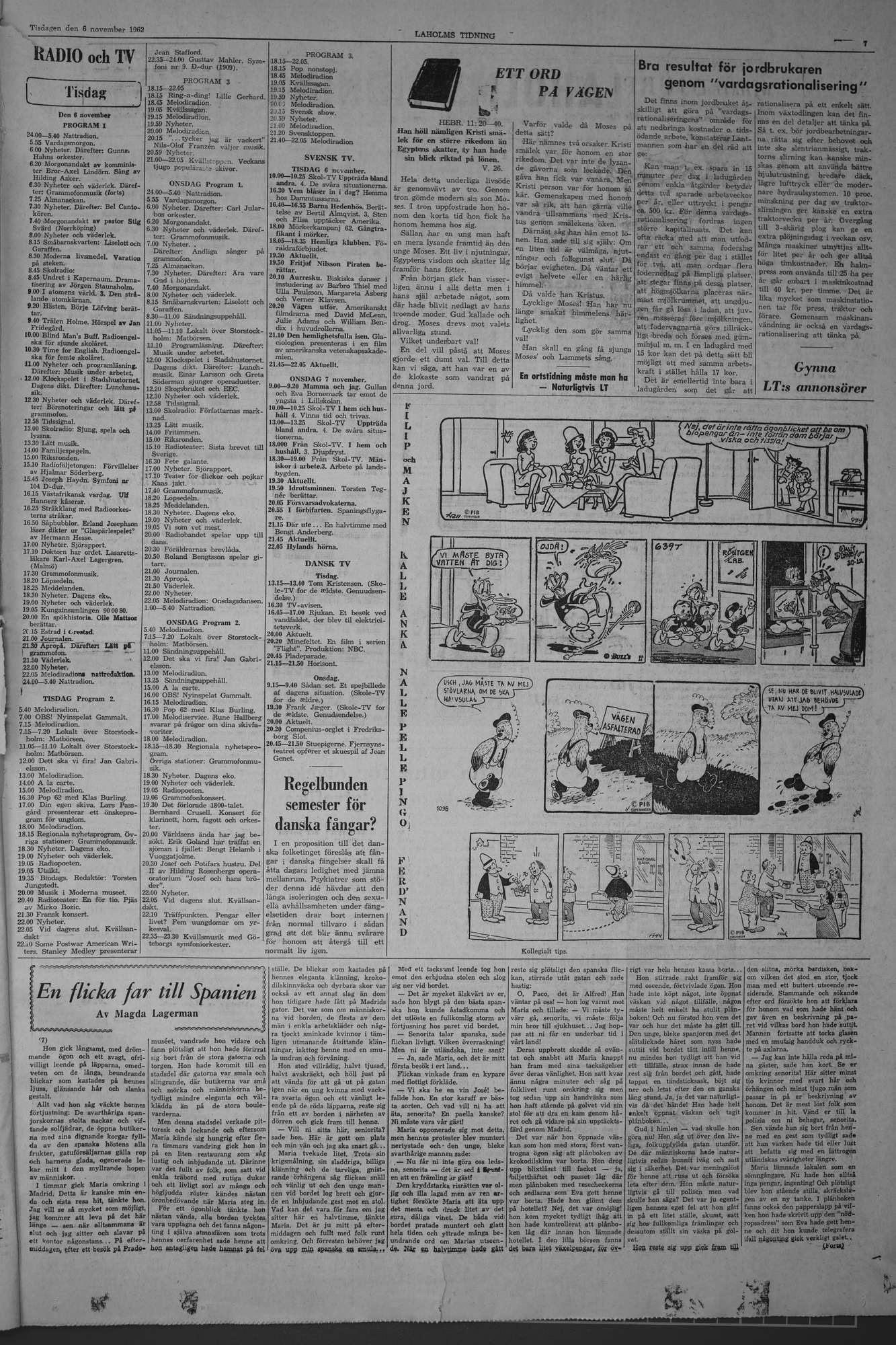 Laholms Tidning Tisdag 6 november 1962, sida 7