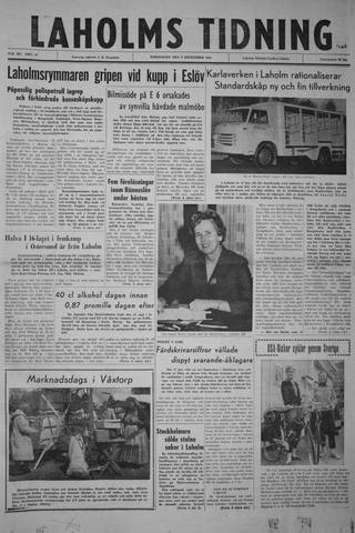 Förstasidan, Torsdag 6 september 1962