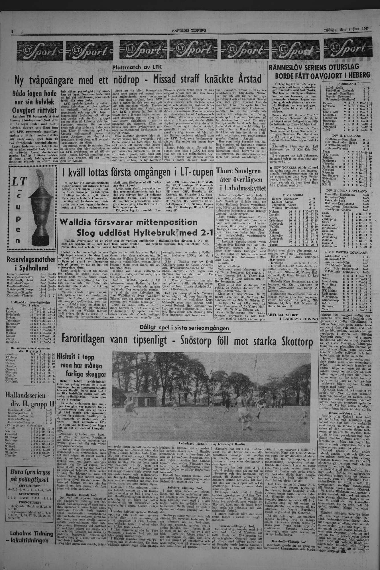 Laholms Tidning Tisdag 8 juni 1965, sida 6