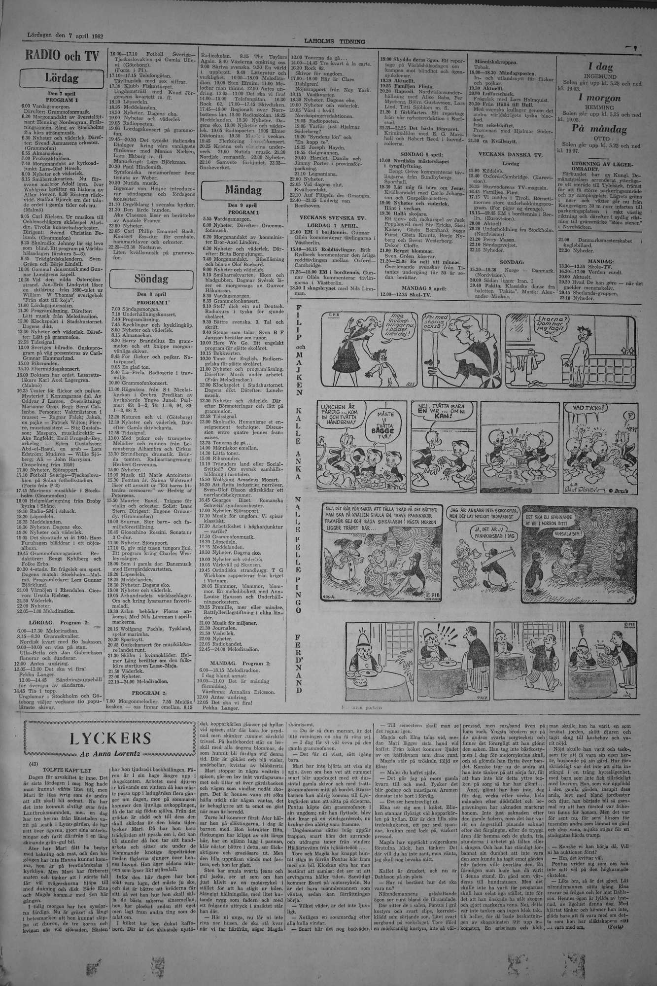 Laholms Tidning Lördag 7 april 1962, sida 7