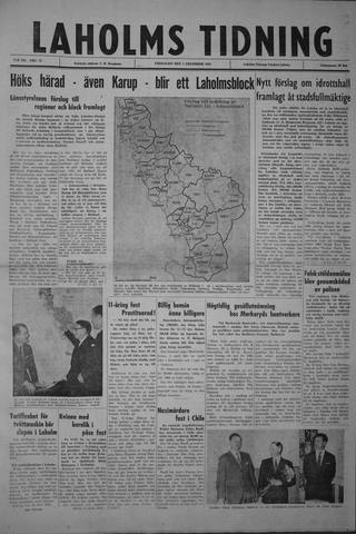 Förstasidan, Fredag 7 december 1962