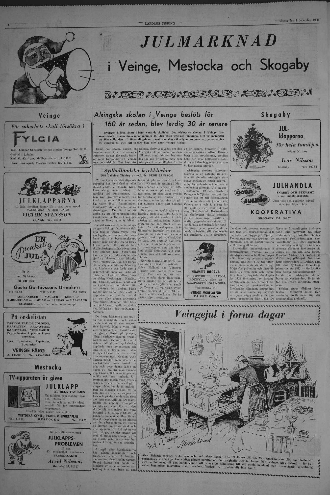 Laholms Tidning Fredag 7 december 1962, sida 4