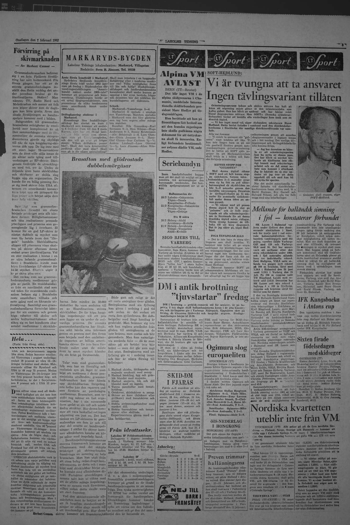 Laholms Tidning Onsdag 7 februari 1962, sida 5